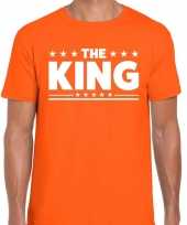 Oranje t-shirt the king heren trend
