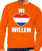 Oranje we love willem sweater voor heren trend