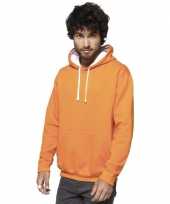 Oranje witte sweater trui hoodie voor heren trend