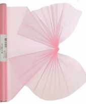 Organza tule rol roze 40 x 200 cm trend 10055257
