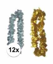 Oud en nieuw accessoires pakket bloemenkrans zilver goud 12x trend