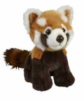Panda speelgoed artikelen panda knuffelbeest rood 18 cm trend