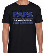 Papa the legend cadeau t-shirt zwart voor heren trend