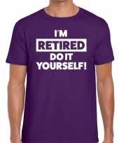 Pensioen i am retired do it yourself t-shirt paars heren trend