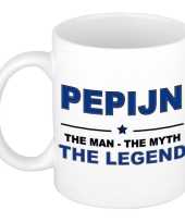 Pepijn the man the myth the legend collega kado mokken bekers 300 ml trend