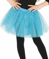 Petticoat tutu verkleed rokje lichtblauw glitters voor meisjes trend