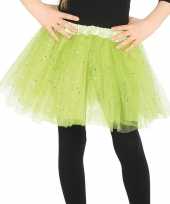 Petticoat tutu verkleed rokje lime groen glitters voor meisjes trend
