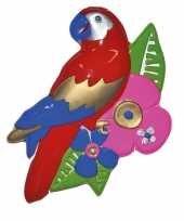 Plastic papegaai decoratie 60 cm trend