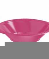 Plastic schaaltjes fuchsia roze 10 stuks trend