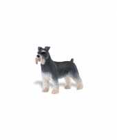 Plastic schnauzer hond speelfiguur 7 cm trend
