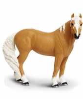 Plastic speelgoed figuur palomino paard hengst 12 cm trend