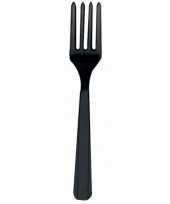 Plastic vorken zwart 10 stuks trend