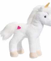 Pluche eenhoorn knuffel wit 18 cm trend