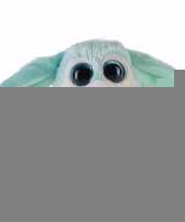 Pluche haas konijn knuffeltje turquoise 15 cm trend
