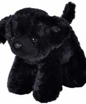 Pluche hond zwarte labrador knuffeltje 18 cm trend