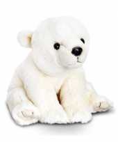 Pluche ijsbeer knuffel wit zittend 45cm trend