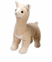 Pluche lama alpaca knuffel 34 cm creme wit trend