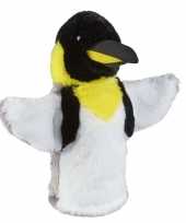 Pluche pinguin handpop knuffel 26 cm speelgoed trend