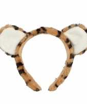 Pluche tijger hoofdband met oortjes15 cm trend