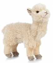 Pluche witte alpaca lama knuffel 24 cm speelgoed trend