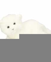 Pluche witte kitten poes knuffel 27 cm trend