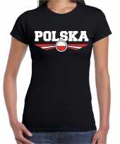 Polen polska landen t-shirt zwart dames trend