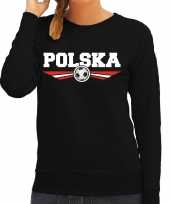 Polen polska landen voetbal sweater zwart dames trend