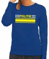 Politie logo sweater blauw voor dames trend