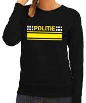 Politie logo sweater zwart voor dames trend