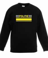 Politie logo sweater zwart voor kinderen trend