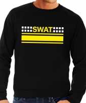 Politie swat team logo sweater zwart voor heren trend
