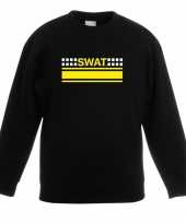 Politie swat team logo sweater zwart voor kinderen trend