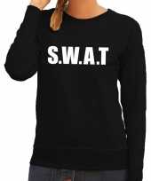 Politie swat tekst sweater trui zwart voor dames trend