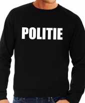 Politie tekst sweater trui zwart voor heren trend