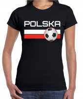 Polska polen voetbal landen t-shirt zwart dames trend
