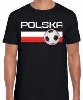 Polska polen voetbal landen t-shirt zwart heren trend