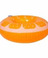 Poppen knuffel opblaas zwemband sinaasappel 17 cm trend