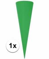 Puntvormige knutsel schoolzak groen 70cm trend