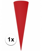 Puntvormige knutsel schoolzak rood 70cm trend