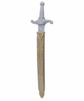 Ridder zwaard zilver met gouden schede 70 cm trend