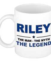 Riley the man the myth the legend collega kado mokken bekers 300 ml trend