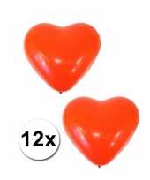 Rode ballonnen hartjes 12 stuks trend