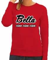 Rode bella ciao sweater voor dames trend