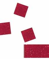 Rode glitter mozaiek steentjes 205 st trend