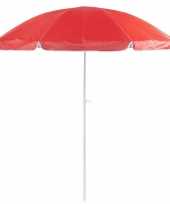 Rode strand parasol van nylon 200 cm trend