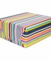 Rollen inpakpapier cadeaupapier gekleurde strepen patroon 200 x 70 cm trend