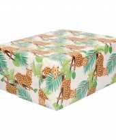 Rollen inpakpapier cadeaupapier luipaard design 200 x 70 cm trend