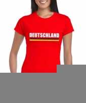 Rood duitsland supporter t-shirt voor dames trend