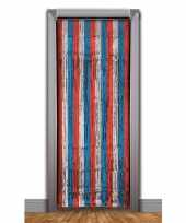 Rood zilver blauw deurgordijn folie 240 cm trend
