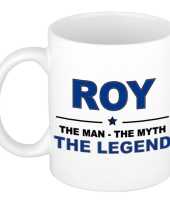 Roy the man the myth the legend collega kado mokken bekers 300 ml trend